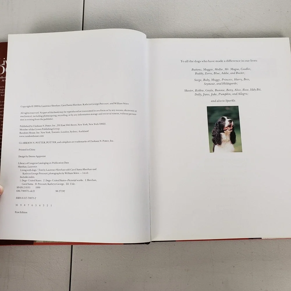 Living with Dogs Laurence Sheehan Hardcover 1st Ed 1999 Dog Photography Book